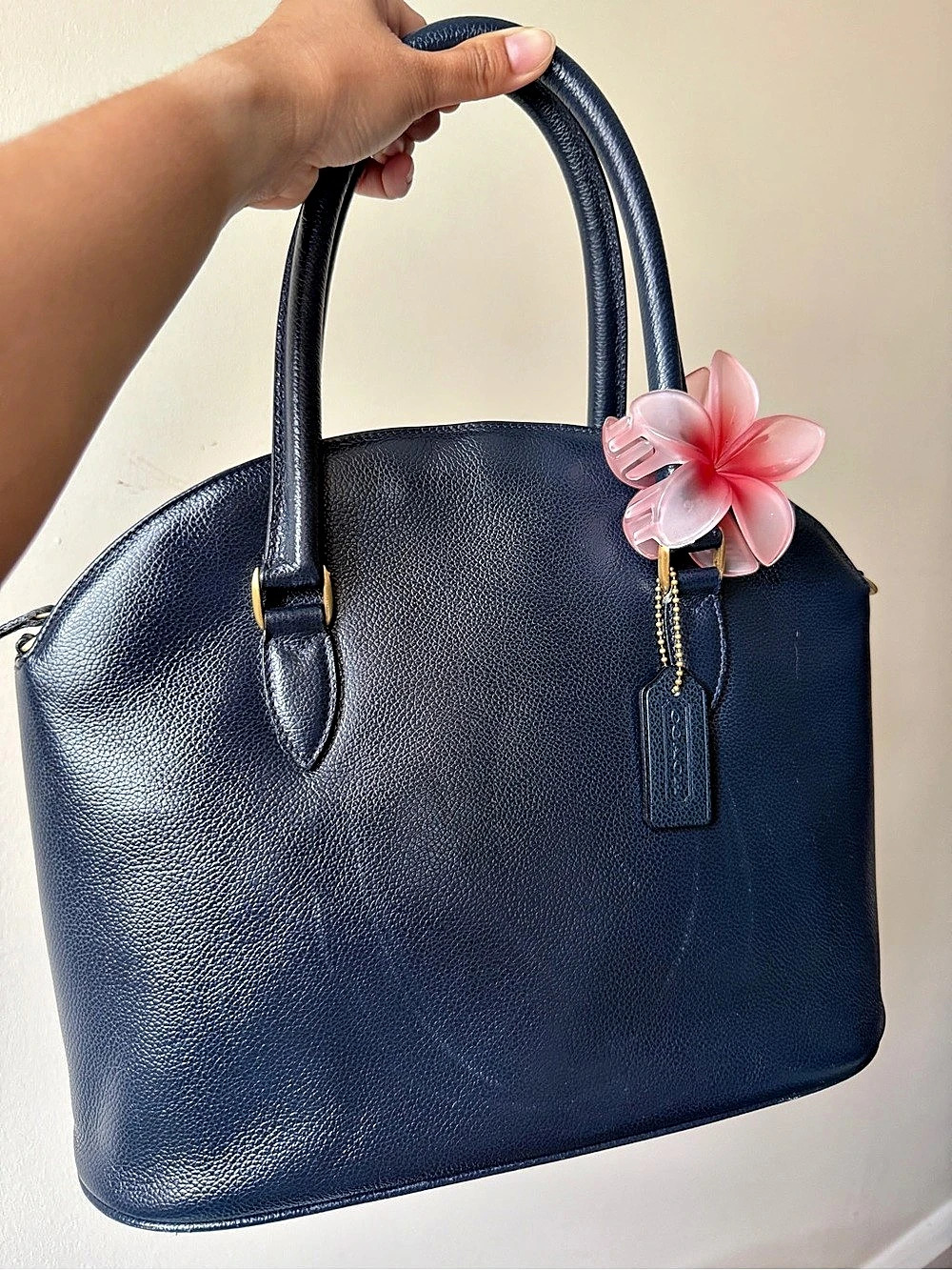 Coach NAVY MADISON BRISTOL SATCHEL